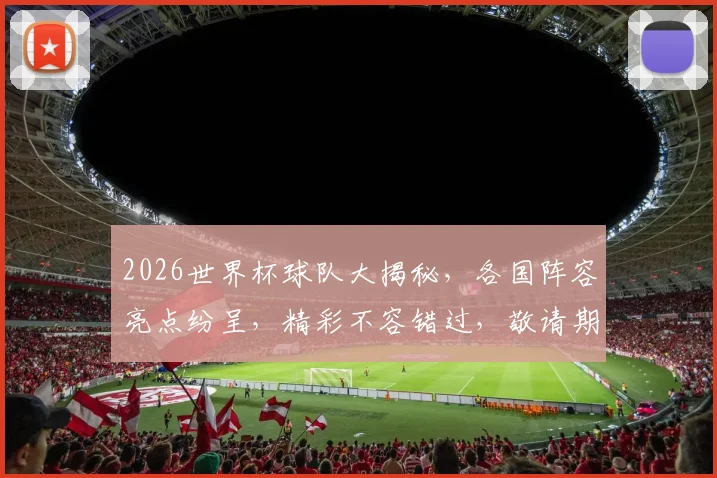 2026世界杯球队大揭秘，各国阵容亮点纷呈，精彩不容错过，敬请期待